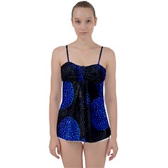 Berry, One,berry Blue Black Babydoll Tankini Top by nateshop