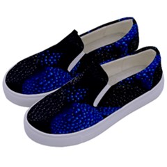 Berry, One,berry Blue Black Kids  Canvas Slip Ons by nateshop