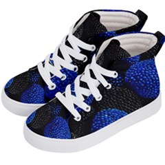 Berry, One,berry Blue Black Kids  Hi-top Skate Sneakers by nateshop