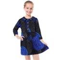 Berry, One,berry Blue Black Kids  Quarter Sleeve Shirt Dress View1