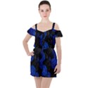 Berry, One,berry Blue Black Ruffle Cut Out Chiffon Playsuit View1