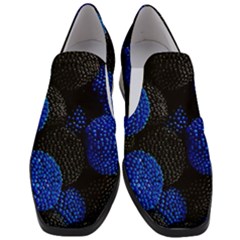 Berry, One,berry Blue Black Women Slip On Heel Loafers by nateshop