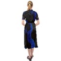 Berry, One,berry Blue Black Keyhole Neckline Chiffon Dress View2