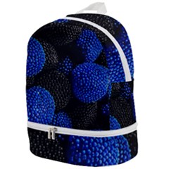 Berry, One,berry Blue Black Zip Bottom Backpack by nateshop