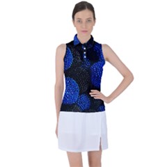 Berry, One,berry Blue Black Women s Sleeveless Polo T-shirt by nateshop