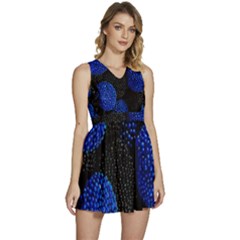 Berry, One,berry Blue Black Sleeveless High Waist Mini Dress by nateshop