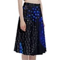 Berry, One,berry Blue Black A-Line Full Circle Midi Skirt With Pocket View3