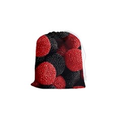 Berry,curved, Edge, Drawstring Pouch (small) by nateshop