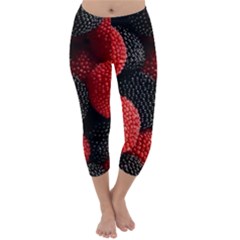 Berry,curved, Edge, Capri Winter Leggings  by nateshop