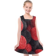 Berry,curved, Edge, Kids  Cross Back Dress by nateshop