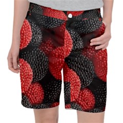 Berry,curved, Edge, Women s Pocket Shorts by nateshop