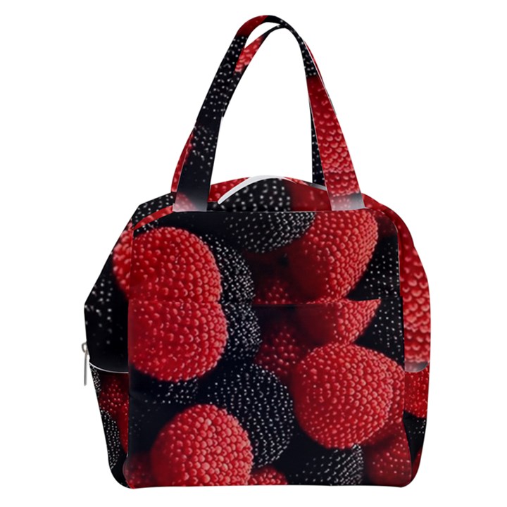 Berry,curved, Edge, Boxy Hand Bag