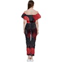 Berry,curved, Edge, Bardot Ruffle jumpsuit View4