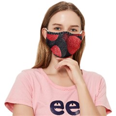 Berry,curved, Edge, Fitted Cloth Face Mask (adult)