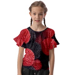 Berry,curved, Edge, Kids  Cut Out Flutter Sleeves by nateshop