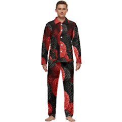 Berry,curved, Edge, Men s Long Sleeve Velvet Pocket Pajamas Set by nateshop