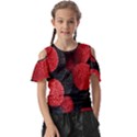 Berry,curved, Edge, Kids  Butterfly Cutout T-Shirt View1