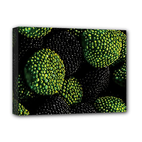 Berry,note, Green, Raspberries Deluxe Canvas 16  X 12  (stretched)  by nateshop