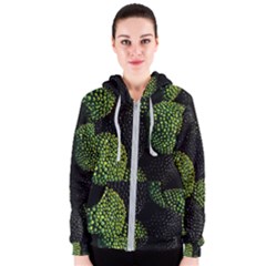 Berry,note, Green, Raspberries Women s Zipper Hoodie by nateshop