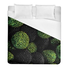 Berry,note, Green, Raspberries Duvet Cover (full/ Double Size) by nateshop