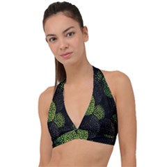 Berry,note, Green, Raspberries Halter Plunge Bikini Top by nateshop