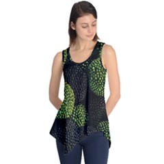 Berry,note, Green, Raspberries Sleeveless Tunic by nateshop