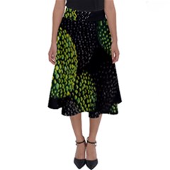 Berry,note, Green, Raspberries Perfect Length Midi Skirt by nateshop