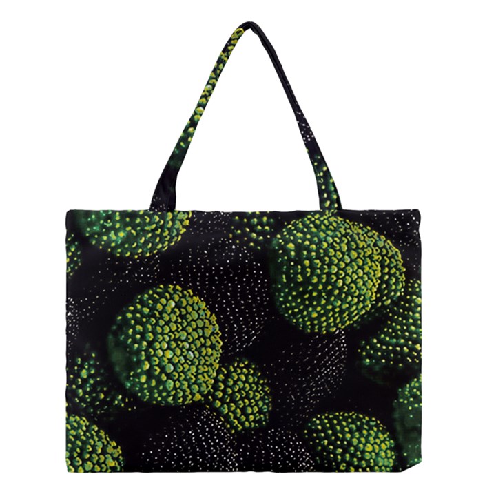 Berry,note, Green, Raspberries Medium Tote Bag