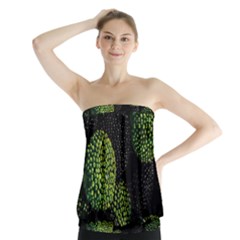 Berry,note, Green, Raspberries Strapless Top by nateshop