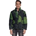 Berry,note, Green, Raspberries Men s Puffer Bubble Jacket Coat View1