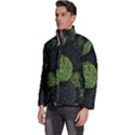 Berry,note, Green, Raspberries Men s Puffer Bubble Jacket Coat View2