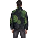 Berry,note, Green, Raspberries Men s Puffer Bubble Jacket Coat View4