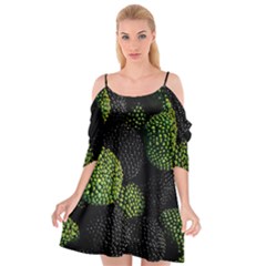 Berry,note, Green, Raspberries Cutout Spaghetti Strap Chiffon Dress by nateshop