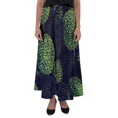 Berry,note, Green, Raspberries Flared Maxi Skirt by nateshop