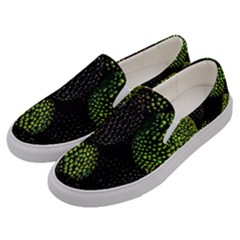 Berry,note, Green, Raspberries Men s Canvas Slip Ons by nateshop