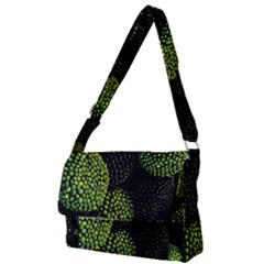 Berry,note, Green, Raspberries Full Print Messenger Bag (s) by nateshop