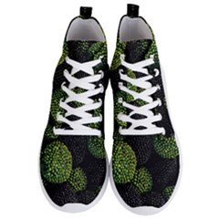 Berry,note, Green, Raspberries Men s Lightweight High Top Sneakers by nateshop