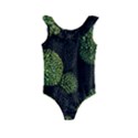 Berry,note, Green, Raspberries Kids  Frill Swimsuit View1