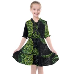 Berry,note, Green, Raspberries Kids  All Frills Chiffon Dress by nateshop