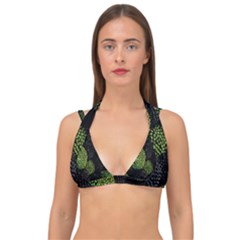 Berry,note, Green, Raspberries Double Strap Halter Bikini Top by nateshop