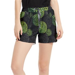 Berry,note, Green, Raspberries Women s Runner Shorts by nateshop