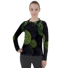 Berry,note, Green, Raspberries Women s Pique Long Sleeve T-shirt