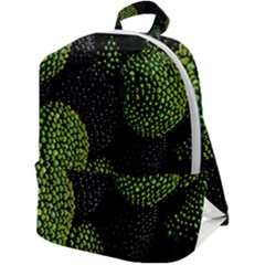 Berry,note, Green, Raspberries Zip Up Backpack by nateshop