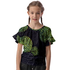 Berry,note, Green, Raspberries Kids  Cut Out Flutter Sleeves by nateshop