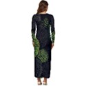 Berry,note, Green, Raspberries Long Sleeve Longline Maxi Dress View4