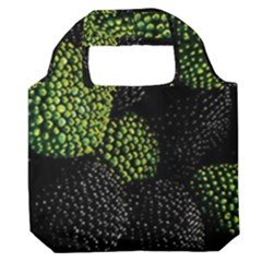 Berry,note, Green, Raspberries Premium Foldable Grocery Recycle Bag by nateshop