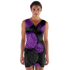 Berry,raspberry, Plus, One Wrap Front Bodycon Dress by nateshop