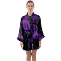 Berry,raspberry, Plus, One Long Sleeve Satin Kimono View1