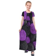 Berry,raspberry, Plus, One Kids  Short Sleeve Maxi Dress by nateshop