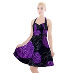 Berry,raspberry, Plus, One Halter Party Swing Dress  by nateshop